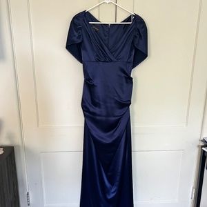 Gorgeous Talbot Runhof Cape-Back Gown